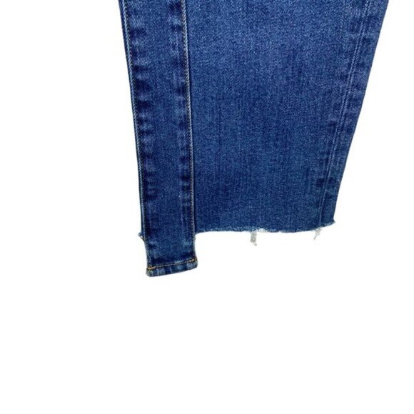 Gfc Toronto Men's Blue Medium Wash Distressed Raw Hem Slim Denim Jeans US 36 - Picture 9 of 16